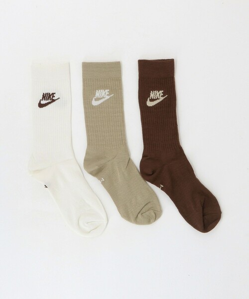 NIKE（ナイキ）の「＜NIKE＞エブリデイ エッセンシャル ソックス/3P（ソックス/靴下・レディース・ブラウン系/ホワイト・FREE）」の2枚目の写真