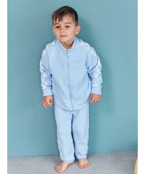 gelato pique（ジェラートピケ）の「【KIDS】スムーズィートラックパンツ（ルームウェア/パジャマ・キッズ・ブルー/ミント/ラベンダー・90/100/110/120）」の6枚目の写真