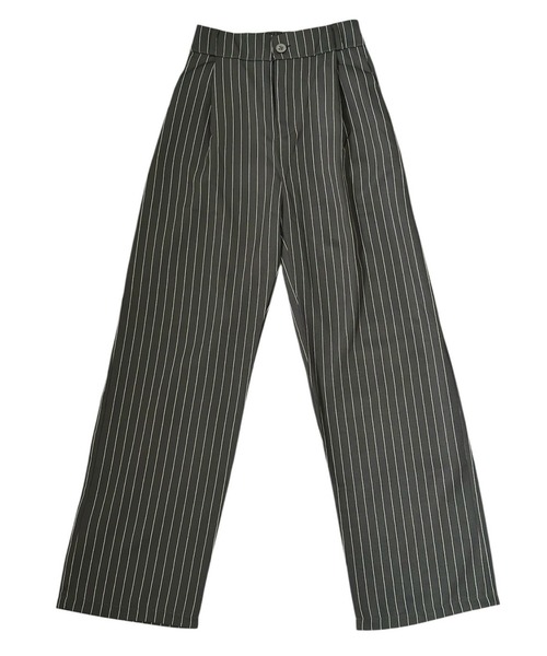 VIBGYOR（ヴィブジョー）の「美脚ストライプワイドパンツ／きれいめルーズシルエット(CZ)（その他パンツ・レディース・グレー/ネイビー/ブラック・LARGE/MEDIUM）」の20枚目の写真