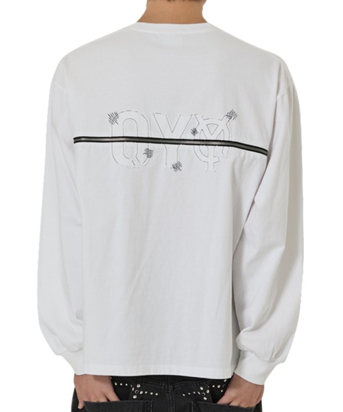 OY(オーワイ)の「『OY/オーワイ』BACK ZIPPER LOGO L/S TEE/バック ジッパーロゴ長袖Tシャツ(Tシャツ/カットソー・レディース・ブラック/ホワイト・FREE)」の2枚目の写真