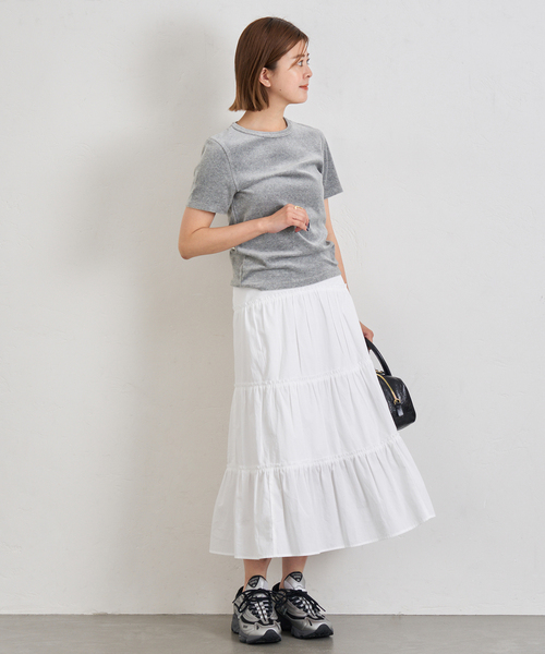 U by SPICK&SPAN(ユーバイスピックアンドスパン)の「《追加》コットンベロアTEE(Tシャツ/カットソー・レディース・イエロー/ライトグレー・FREE)」の12枚目の写真