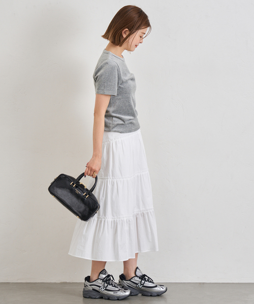 U by SPICK&SPAN(ユーバイスピックアンドスパン)の「《追加》コットンベロアTEE(Tシャツ/カットソー・レディース・イエロー/ライトグレー・FREE)」の13枚目の写真