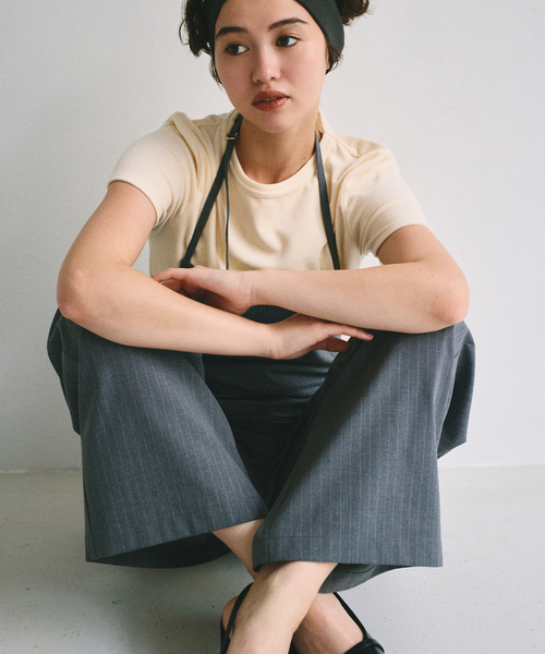 U by SPICK&SPAN(ユーバイスピックアンドスパン)の「《追加》コットンベロアTEE(Tシャツ/カットソー・レディース・イエロー/ライトグレー・FREE)」の15枚目の写真