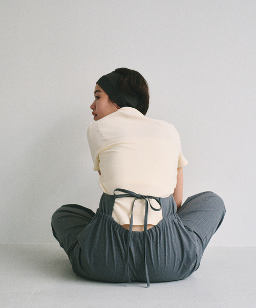 U by SPICK&SPAN(ユーバイスピックアンドスパン)の「《追加》コットンベロアTEE(Tシャツ/カットソー・レディース・イエロー/ライトグレー・FREE)」の17枚目の写真