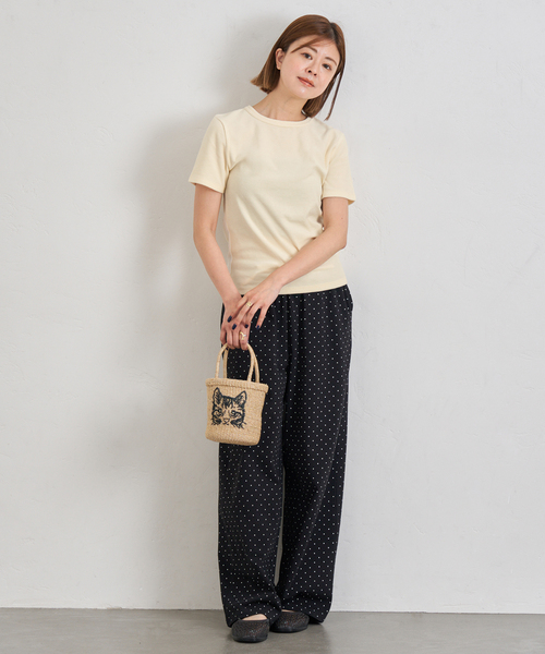 U by SPICK&SPAN(ユーバイスピックアンドスパン)の「《追加》コットンベロアTEE(Tシャツ/カットソー・レディース・イエロー/ライトグレー・FREE)」の21枚目の写真