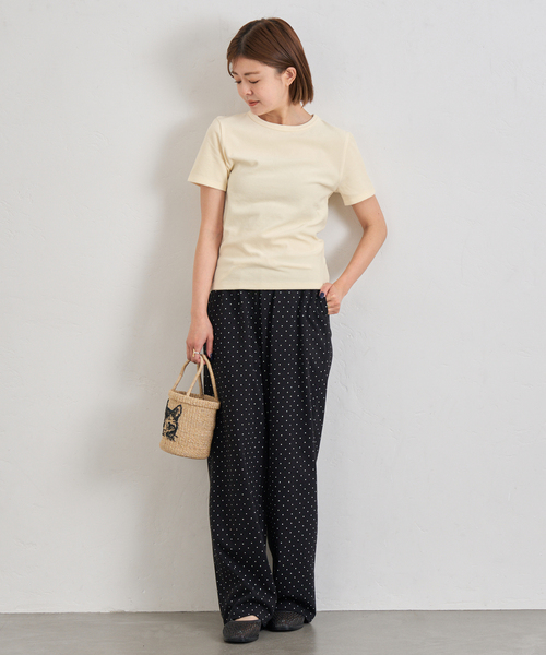 U by SPICK&SPAN(ユーバイスピックアンドスパン)の「《追加》コットンベロアTEE(Tシャツ/カットソー・レディース・イエロー/ライトグレー・FREE)」の22枚目の写真