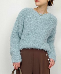 Lo-Fi（ローファイ）の「【HANDWASHABLE】ラメミックスニットプルオーバー（ニット/セーター）」