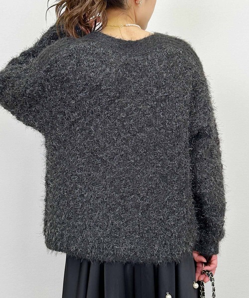 Lo-Fi（ローファイ）の「【HANDWASHABLE】ラメミックスニットプルオーバー（ニット/セーター・レディース・チャコールグレー/ブルー/アイボリー・M）」の10枚目の写真