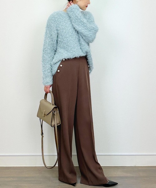 Lo-Fi（ローファイ）の「【HANDWASHABLE】ラメミックスニットプルオーバー（ニット/セーター・レディース・チャコールグレー/ブルー/アイボリー・M）」の20枚目の写真