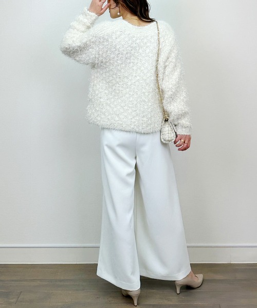 Lo-Fi（ローファイ）の「【HANDWASHABLE】ラメミックスニットプルオーバー（ニット/セーター・レディース・チャコールグレー/ブルー/アイボリー・M）」の5枚目の写真