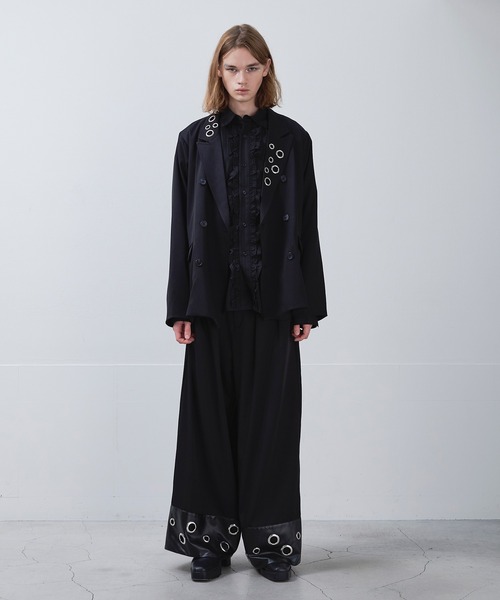 エルノロゼット Aranコラボ パンツ 白 Mサイズ エルノロゼット Aranコラボ 2WAYフラワー柄シアーシャツ M