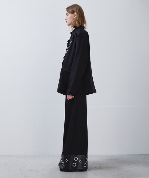 Ellno Loset(エルノロゼット)の「ハトメデザインワイドパンツ(スラックス・メンズ・ブラック・X-SMALL/LARGE/MEDIUM/SMALL)」の15枚目の写真