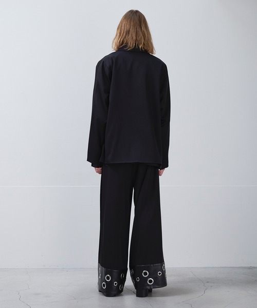 Ellno Loset(エルノロゼット)の「ハトメデザインワイドパンツ(スラックス・メンズ・ブラック・X-SMALL/LARGE/MEDIUM/SMALL)」の16枚目の写真