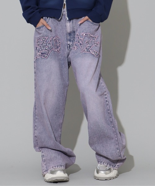 SEQUENZ(シークエンズ)の「【SEQUENZ/シークエンズ】APPLIQUE TUDS DENIM(デニムパンツ・メンズ・ブラック/ブルー/ブラウン/パープル系その他・S/M/L)」の4枚目の写真