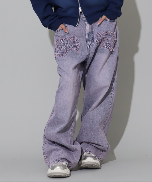 SEQUENZ(シークエンズ)の「【SEQUENZ/シークエンズ】APPLIQUE TUDS DENIM(デニムパンツ・メンズ・ブラック/ブルー/ブラウン/パープル系その他・S/M/L)」の9枚目の写真