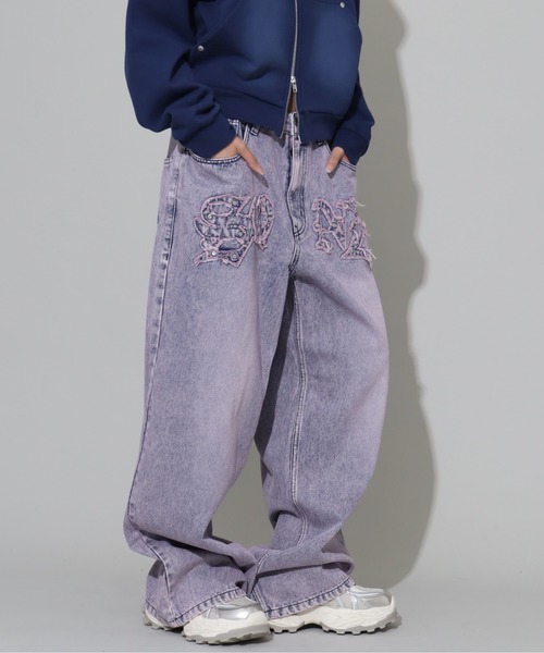 SEQUENZ(シークエンズ)の「【SEQUENZ/シークエンズ】APPLIQUE TUDS DENIM(デニムパンツ・メンズ・ブラック/ブルー/ブラウン/パープル系その他・S/M/L)」の10枚目の写真