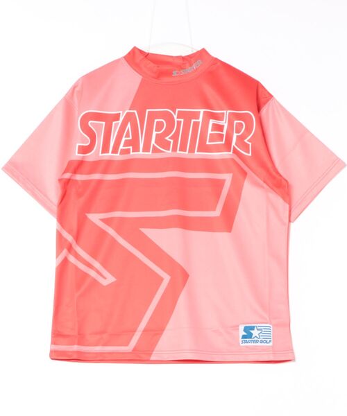 STARTER(スターター)の「【STARTER GOLF】スターターゴルフ FIELDSENSOR(R)吸水速乾 STARTERビックロゴ モックネック半袖カットソー SG-123001(Tシャツ/カットソー・メンズ・サックスブルー/イエロー/レッド/ブラック・L/M/XS/XL)」の4枚目の写真