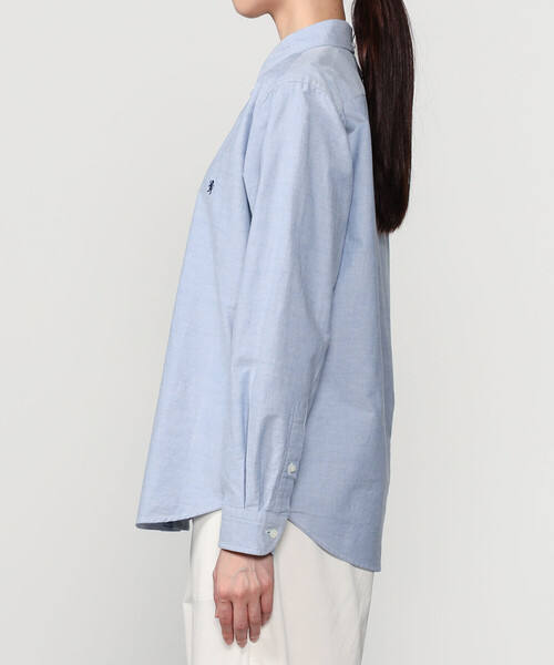GYMPHLEX（ジムフレックス）の「Gymphlex | 長袖ボタンダウンシャツ SOLID WOMEN（シャツ/ブラウス・レディース・ホワイト/ブルー・12/14/16）」の9枚目の写真