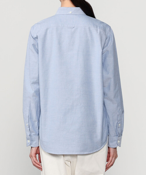 GYMPHLEX（ジムフレックス）の「Gymphlex | 長袖ボタンダウンシャツ SOLID WOMEN（シャツ/ブラウス・レディース・ホワイト/ブルー・12/14/16）」の8枚目の写真