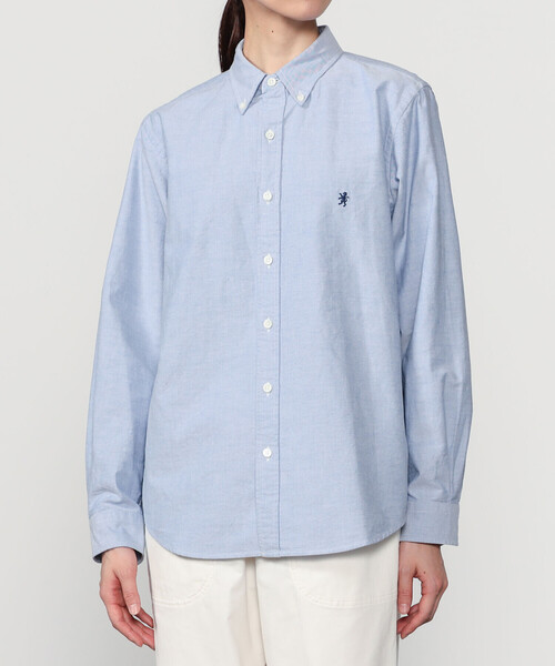 GYMPHLEX（ジムフレックス）の「Gymphlex | 長袖ボタンダウンシャツ SOLID WOMEN（シャツ/ブラウス・レディース・ホワイト/ブルー・12/14/16）」の7枚目の写真