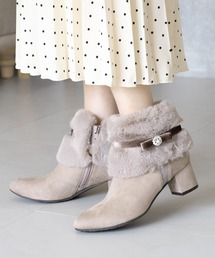 JELLY BEANS | 4WAYファービジューリボンベルトショートブーツ(204-57123)JELLY BEANS(ジェリービーンズ)(ブーツ)