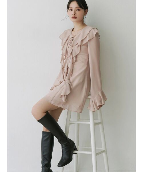 セール】ラッフルフリルミニワンピース（ワンピース）｜MERCURYDUO