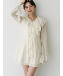 MERCURYDUO | ラッフルフリルミニワンピース(ワンピース)