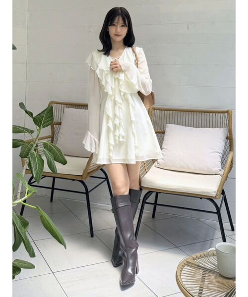 セール】ラッフルフリルミニワンピース（ワンピース）｜MERCURYDUO