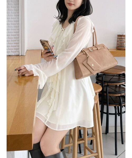 セール】ラッフルフリルミニワンピース（ワンピース）｜MERCURYDUO