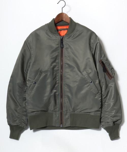 HOUSTON(ヒューストン)の「HOUSTON/ヒューストン MA-1 FLIGHT JACKET/フライトジャケット/ミリタリーシャツジャケット/ブルゾン/レディース メンズ(MA-1・メンズ・ネイビー/ブラック/セージグリーン・M/L/XL)」の9枚目の写真