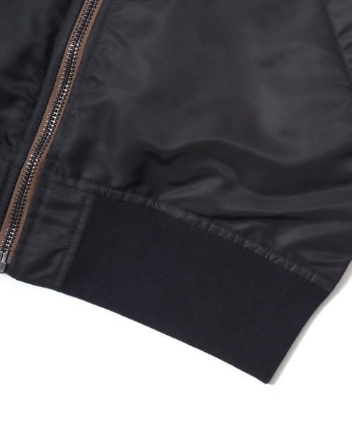 HOUSTON(ヒューストン)の「HOUSTON/ヒューストン MA-1 FLIGHT JACKET/フライトジャケット/ミリタリーシャツジャケット/ブルゾン/レディース メンズ(MA-1・メンズ・ネイビー/ブラック/セージグリーン・M/L/XL)」の20枚目の写真