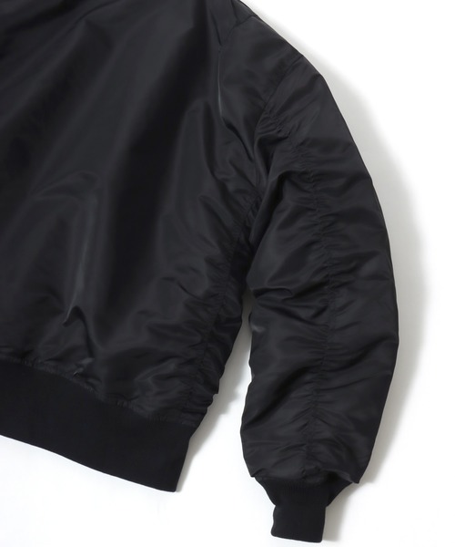 HOUSTON(ヒューストン)の「HOUSTON/ヒューストン MA-1 FLIGHT JACKET/フライトジャケット/ミリタリーシャツジャケット/ブルゾン/レディース メンズ(MA-1・メンズ・ネイビー/ブラック/セージグリーン・M/L/XL)」の16枚目の写真