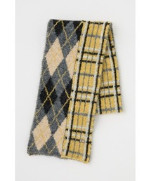 SLY | ARGYLE MIX JQ KNIT STALL アーガイル ミックス ジャガード ニット ストール 秋服 冬服(ストール/ショール)