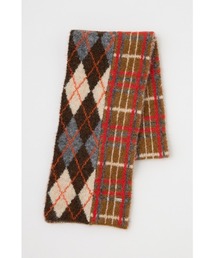 SLY(スライ)のARGYLE MIX JQ KNIT STALL アーガイル ミックス ジャガード ニット ストール 秋服 冬服(ストール/ショール)