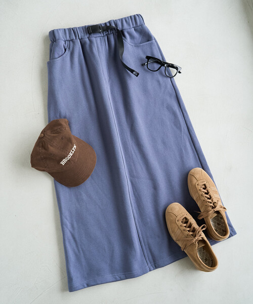 FREAK'S STORE（フリークスストア）の「限定展開　FREAK'S STORE OUTDOORS 裏起毛 クライミング スカート（スカート・レディース・オリーブ/ブルー/ブラウン/ブラック/ライトグレー・MEDIUM/SMALL）」の5枚目の写真