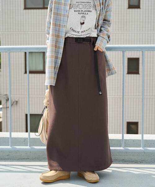 FREAK'S STORE（フリークスストア）の「限定展開　FREAK'S STORE OUTDOORS 裏起毛 クライミング スカート（スカート・レディース・オリーブ/ブルー/ブラウン/ブラック/ライトグレー・MEDIUM/SMALL）」の6枚目の写真