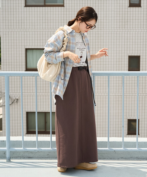 FREAK'S STORE（フリークスストア）の「限定展開　FREAK'S STORE OUTDOORS 裏起毛 クライミング スカート（スカート・レディース・オリーブ/ブルー/ブラウン/ブラック/ライトグレー・MEDIUM/SMALL）」の10枚目の写真