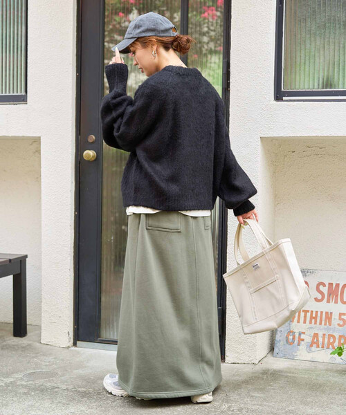 FREAK'S STORE（フリークスストア）の「限定展開　FREAK'S STORE OUTDOORS 裏起毛 クライミング スカート（スカート・レディース・オリーブ/ブルー/ブラウン/ブラック/ライトグレー・MEDIUM/SMALL）」の18枚目の写真