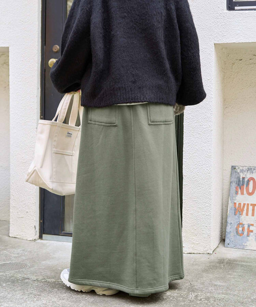 FREAK'S STORE（フリークスストア）の「限定展開　FREAK'S STORE OUTDOORS 裏起毛 クライミング スカート（スカート・レディース・オリーブ/ブルー/ブラウン/ブラック/ライトグレー・MEDIUM/SMALL）」の19枚目の写真