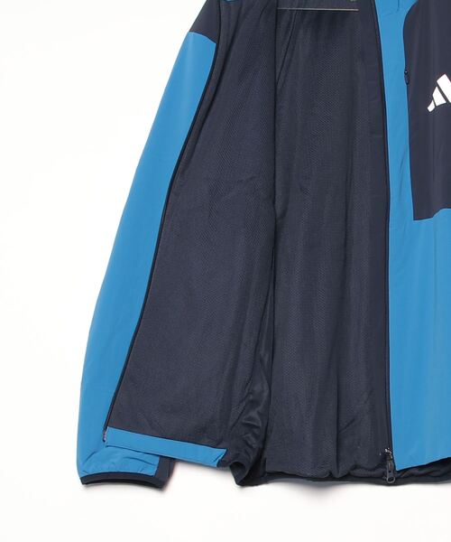 adidas（アディダス）の「アディダスアダプテーション レギュラーフィット ストレッチ ウーブン フード付き フルジップ トラックトップ / ジャージ / アディダス adidas（マウンテンパーカー・メンズ・ブルー/グレー/ブラック・MEDIUM/XX-LARGE/LARGE/X-LARGE/3XL/SMALL/X-SMALL）」の4枚目の写真