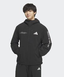 adidas（アディダス）の「アディダスアダプテーション レギュラーフィット ストレッチ ウーブン フード付き フルジップ トラックトップ / ジャージ / アディダス adidas（マウンテンパーカー）」
