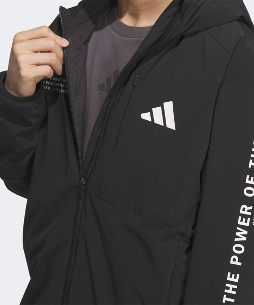 adidas（アディダス）の「アディダスアダプテーション レギュラーフィット ストレッチ ウーブン フード付き フルジップ トラックトップ / ジャージ / アディダス adidas（マウンテンパーカー・メンズ・ブルー/グレー/ブラック・MEDIUM/XX-LARGE/LARGE/X-LARGE/3XL/SMALL/X-SMALL）」の13枚目の写真