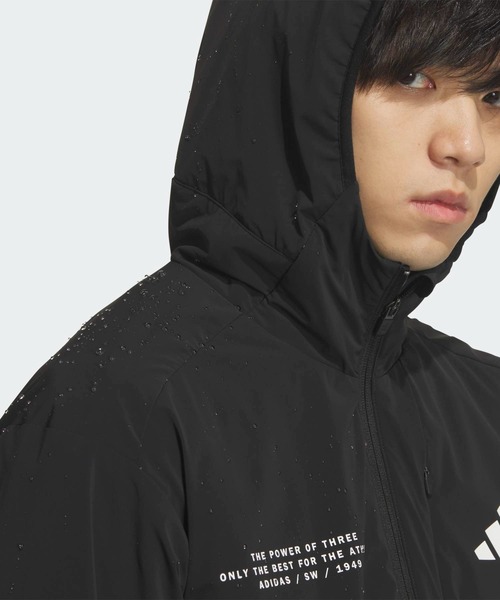 adidas（アディダス）の「アディダスアダプテーション レギュラーフィット ストレッチ ウーブン フード付き フルジップ トラックトップ / ジャージ / アディダス adidas（マウンテンパーカー・メンズ・ブルー/グレー/ブラック・MEDIUM/XX-LARGE/LARGE/X-LARGE/3XL/SMALL/X-SMALL）」の14枚目の写真