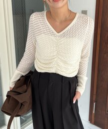 CAPRICIEUX LE'MAGE | 起毛レースプルオーバー(ニット/セーター)
