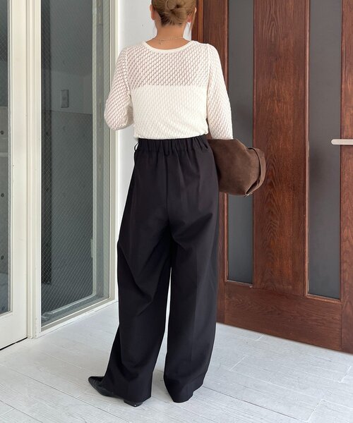 CAPRICIEUX LE'MAGE(カプリシューレマージュ)の「起毛レースプルオーバー(ニット/セーター・レディース・ブラック/オフホワイト・FREE)」の13枚目の写真