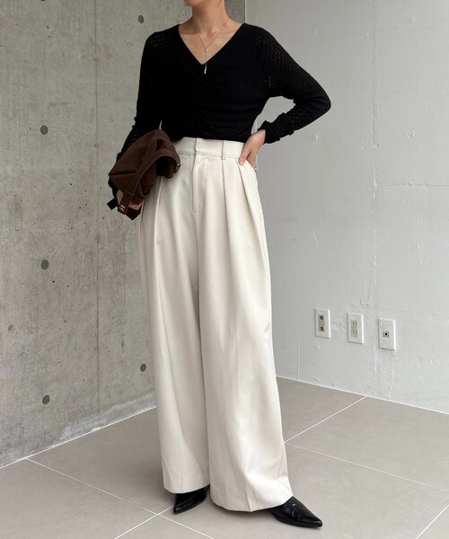 capricieux le'mage レースVプルオーバー セール】起毛レースプルオーバー（ニット/セーター）｜CAPRICIEUX LE