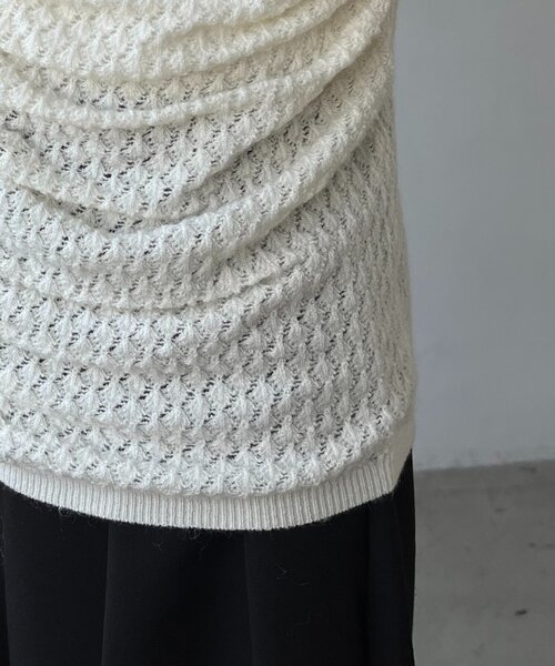 CAPRICIEUX LE'MAGE(カプリシューレマージュ)の「起毛レースプルオーバー(ニット/セーター・レディース・ブラック/オフホワイト・FREE)」の21枚目の写真