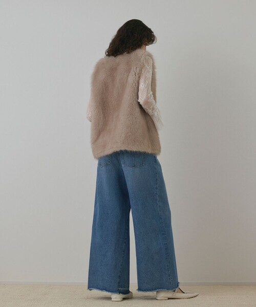 Diagram(ダイアグラム)の「フェイクフォックスファ-ベスト(その他アウター・レディース・ベージュ/グレー・36)」の13枚目の写真