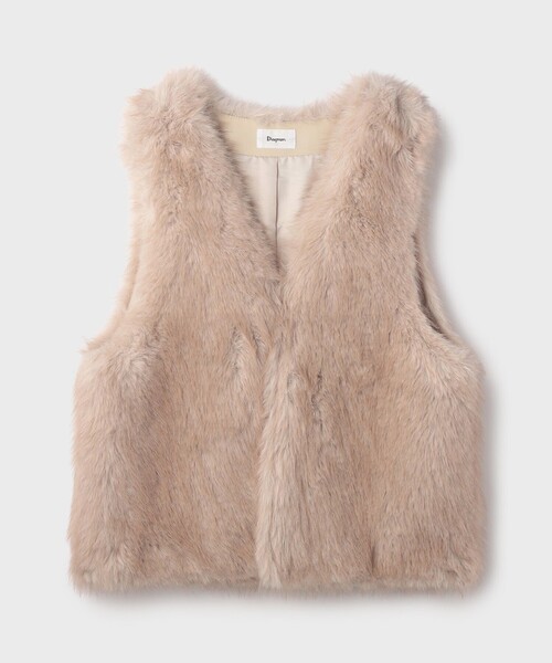 Diagram(ダイアグラム)の「フェイクフォックスファ-ベスト(その他アウター・レディース・ベージュ/グレー・36)」の12枚目の写真