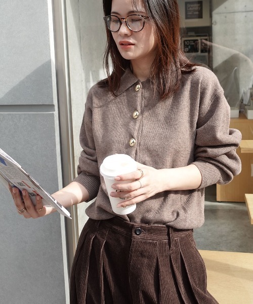 金ボタンポロニット（ニット/セーター）｜CORNERS（コーナーズ）の